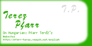 terez pfarr business card